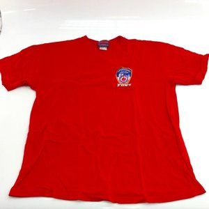 FDNY New York City Fire Department Embroidered T-shirt Red 2XL